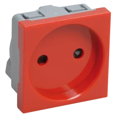 РКС-20-22-П-К Розетка без з/к 2к (2 мод) ПРАЙМЕР красная IEK CKK-40D-RSK2-K04-K