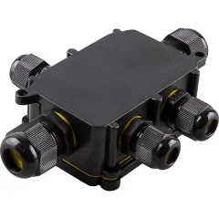 Коробка распаячная LD525 140х100х36 водонепроницаемая 5 выходов 450В черная IP68 Feron 32248