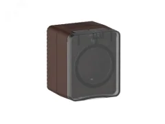 Розетка с заземлением со шторками накладная, 16А/250B IP54 AtlasDesign Profi54 коричневый Systeme El
