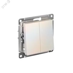 ATLASDESIGN 2-клавишный ПЕРЕКЛЮЧАТЕЛЬ, сх.6+6, 10АХ, механизм, ЖЕМЧУГ Systeme Electric ATN000465