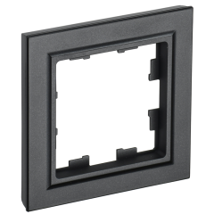 BRITE Рамка 1-мест. РУ-1-БрЧ черн. IEK BR-M12-K02