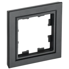 BRITE Рамка 1-мест. РУ-1-БрЧ черн. IEK BR-M12-K02
