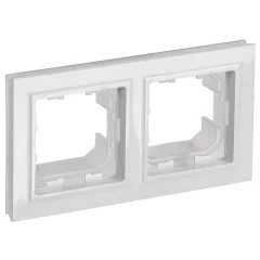 BRITE Рамка 2-мест. IP44 РУ-2-БрБ-44 бел. IEK BR-M22-44-K01