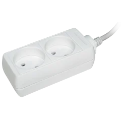 Удлинитель У2 2 места 2P/1,5 метра 2х0,75мм2 10А/250В IEK WYP10-06-02-01-N