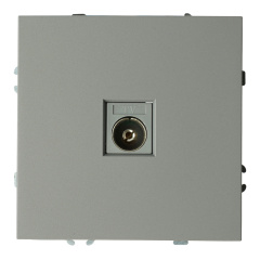 Розетка СП TV механизм (платиново-серый) soft touch Эмили RST00-5108-10 STEKKER 49953