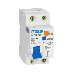 Диф. автомат NXBLE-63Y 1P+N 25А 10мА электронный тип AС, х-ка C, 4,5кА (R) CHINT 105526