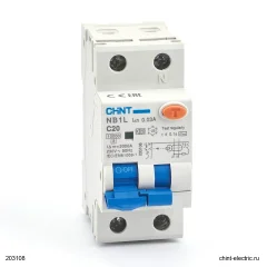 Диф. автомат NB1L 1P+N C20 30мА тип AC 10кА (36mm) (R) CHINT 203108