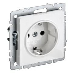 BRITE Роз. с з/к/ш 16А РС14-1-0-БрБ бел. IEK BR-R14-16-K01