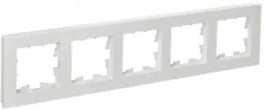 BRITE Рамка 5 постов РУ-5-Бр белый рифленый IEK BR-M52-51-K01