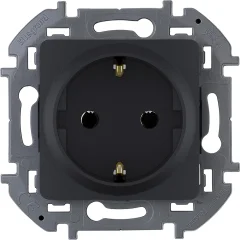 Розетка 2К+З - немецкий стандарт - 16 А - 250 В~ - INSPIRIA - антрацит Legrand 673723