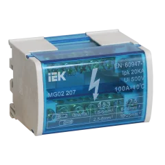 Шины на DIN-рейку (кросс-модуль) ШНК 2х7 L+PEN IEK YND10-2-07-100