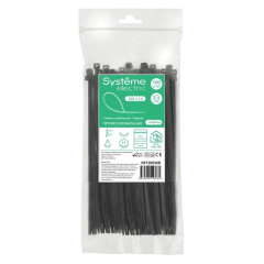 Стяжка кабельная нейлоновая 200х3.6 Чёрная (100шт) в пакете с замком ЗИП-ЛОК IMT200 Systeme Electric