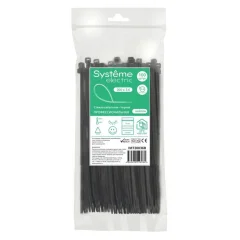 Стяжка кабельная нейлоновая 200х3.6 Чёрная (100шт) в пакете с замком ЗИП-ЛОК IMT200 Systeme Electric