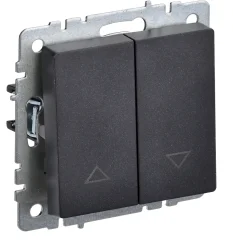 BRITE Выключ. жалюзи 10А ВС10-1-5-БрЧ черн. IEK BR-V15-0-10-K02
