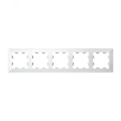 ATLASDESIGN AIR 5-постовая РАМКА, ЛОТОС/дымчатый белый Systeme Electric ATN221305