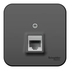 BLANCA О/У РОЗЕТКА компьютерная RJ45, кат.5E, ИЗОЛ.ПЛ.,АНТРАЦИТ Systeme Electric BLNIA045006