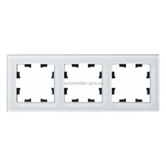ATLASDESIGN NATURE 3-постовая РАМКА, ОРГАНИЧЕСКОЕ СТЕКЛО БЕЛЫЙ Systeme Electric ATN320103