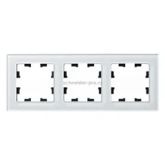 ATLASDESIGN NATURE 3-постовая РАМКА, ОРГАНИЧЕСКОЕ СТЕКЛО БЕЛЫЙ Systeme Electric ATN320103