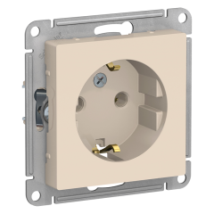 ATLASDESIGN РОЗЕТКА с заземлением, 16А, механизм, БЕЖЕВЫЙ Systeme Electric ATN000243