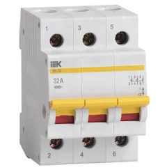 Выключатель нагрузки (мини-рубильник) ВН-32 3Р 32А IEK MNV10-3-032