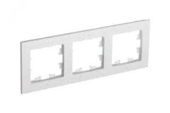 Рамка трехпостовая ATLASDESIGN NATURE, МРАМОР КРЕМ РОЯЛ Systeme Electric ATN343103