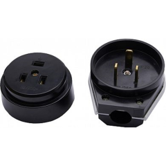 Вилка с розеткой разборные для плит с/з, PPG32-51-20, черный STEKKER 39017