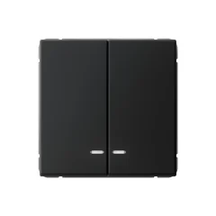 ARTGALLERY 2-клавишный ВЫКЛЮЧАТЕЛЬ с подсветкой, сх.5а, 10АХ, механизм, КАРБОН GAL0 Systeme Electric