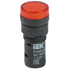 Лампа AD16DS(LED)матрица d16мм красный 230В AC IEK BLS10-ADDS-230-K04-16