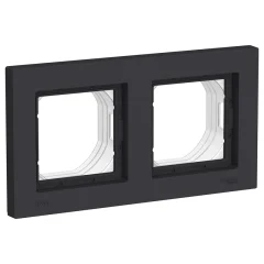Рамка 2 поста IP44 AQUA, карбон Systeme Electric ATN441002