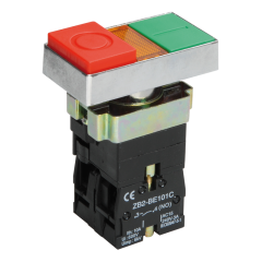 Кнопка управления LAY5-BW8465 "I-O" сдвоенная с подсветкой IEK BBD40-BW-K51