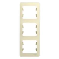 GLOSSA 3-постовая РАМКА, вертикальная, БЕЖЕВЫЙ Systeme Electric GSL000207