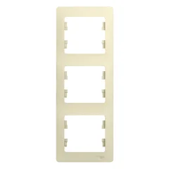 GLOSSA 3-постовая РАМКА, вертикальная, БЕЖЕВЫЙ Systeme Electric GSL000207