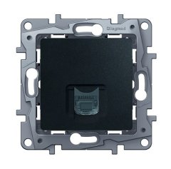 Розетка компьютерная RJ45 категория 5e UTP - Etika - антрацит Legrand 672641