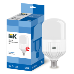 Лампа LED HP 50Вт 230В 6500К E40 IEK LLE-HP-50-230-65-E40