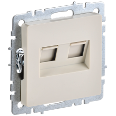 BRITE Роз. комп. 2-ая RJ45 кат.5E РК10-2-БрКр беж. IEK BR-K20-1-K10