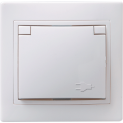 KVARTA Роз. 1-мест. с з/к/ш/кр 16А РСбш10-3-КБ бел. IEK ERK12-K01-16-DM