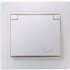 KVARTA Роз. 1-мест. с з/к/ш/кр 16А РСбш10-3-КБ бел. IEK ERK12-K01-16-DM