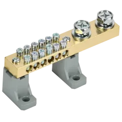 Шина N "ноль" на двух угл. изол. 200А ШНИ-10х18-12-L2-С IEK YNN30-12-C2-K03