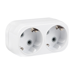 Разветвитель 2 гн. с/з плоский 16А 250B PROxima EKF ARP16-2