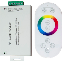 LD56 Контроллер RGB с пультом БЕЛЫЙ, 12-24V (для RGB LS606,607) 130*64*24 FERON Feron 21558