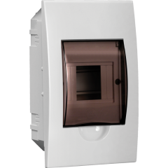 Корпус пластиковый ЩРВ-П-4 черн. прозр. дверь IP41 GENERICA MKP12-V-04-41-G