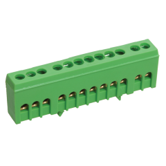 Шина PE "земля" в корп изол на DIN-рейку ШНИ-6х9-14-К-З IEK YNN10-69-14KD-K06