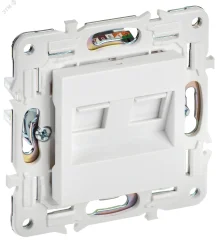 SKANDY Розетка компьютерная двойная RJ45 кат.6 SK-K04W арктический белый IEK SK-K20-2-K01