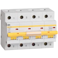 KARAT Авт. выкл. ВА47-100 4P C 25А 10кА IEK MVA40-4-025-C