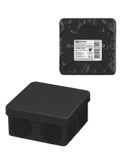 Коробка распред. 80х80х40 мм, IP66, 8 вх., черная TDM Electric SQ1401-2912