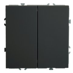 Переключатель СП 2-м механизм (черный уголь) soft touch Эмили RSW10-5107-05 STEKKER 49843