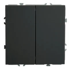 Переключатель СП 2-м механизм (черный уголь) soft touch Эмили RSW10-5107-05 STEKKER 49843