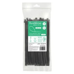 Стяжка кабельная нейлоновая 200х4.8 Чёрная (100шт) в пакете с замком ЗИП-ЛОК IMT200 Systeme Electric