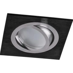 Светильник потолочный встраиваемый, MR16 G5.3, черный-хром DL2801 Feron 32638