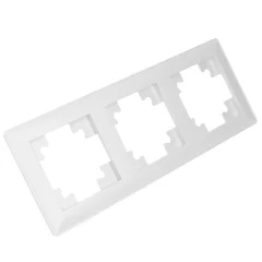 Рамка , PFR00-7003-01 3-местная, пластик, серия Катрин, белый STEKKER 39794